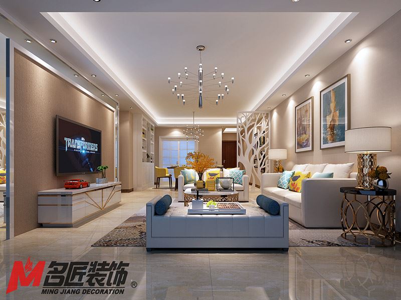 河源市東江首府現(xiàn)代簡約風(fēng)格三居室裝修案例