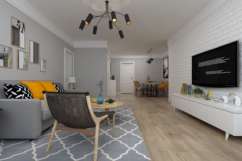 佛山市美的&middot;金地&middot;新明珠&middot;鳳翔灣壹號(hào)北歐風(fēng)格三居室裝修案例