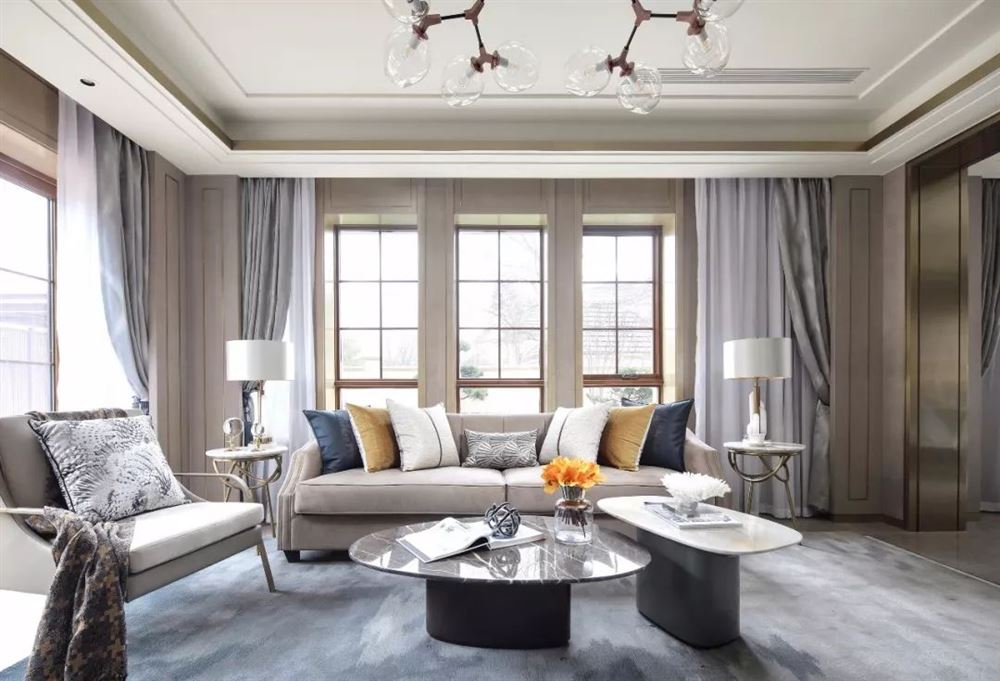 廣州市凱旋新世界輕奢風(fēng)格三居室裝修案例