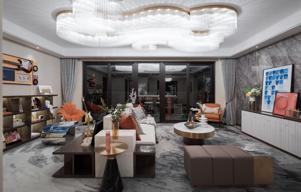 佛山市金茂綠島湖北歐風(fēng)格三居室裝修案例