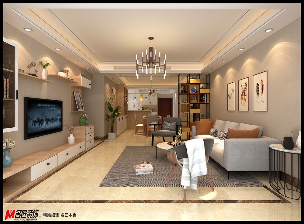 茂名市一方新苑現(xiàn)代簡(jiǎn)約風(fēng)格二居室裝修案例