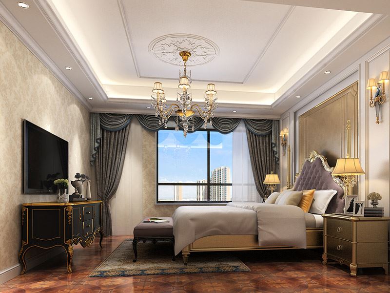 佛山市綠城&middot;桂語(yǔ)蘭庭歐式風(fēng)格三居室裝修案例