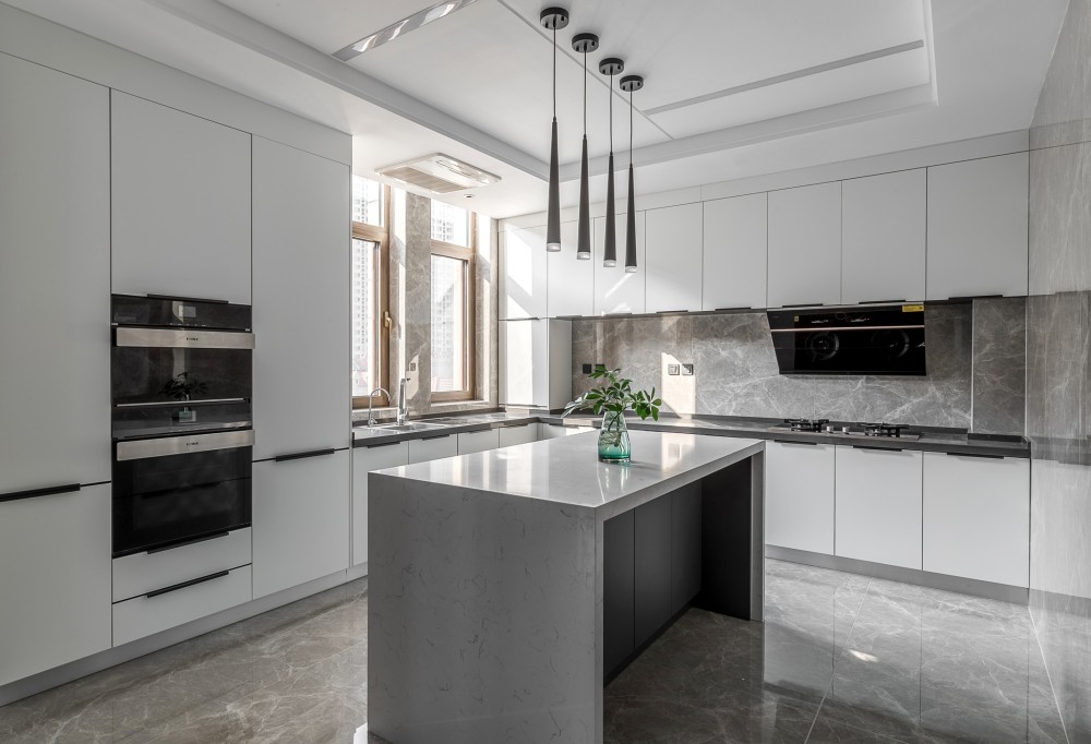現(xiàn)代簡約風格室內(nèi)家裝案例效果圖-廚房 現(xiàn)代簡約風格室內(nèi)家裝案例效果圖-廚房