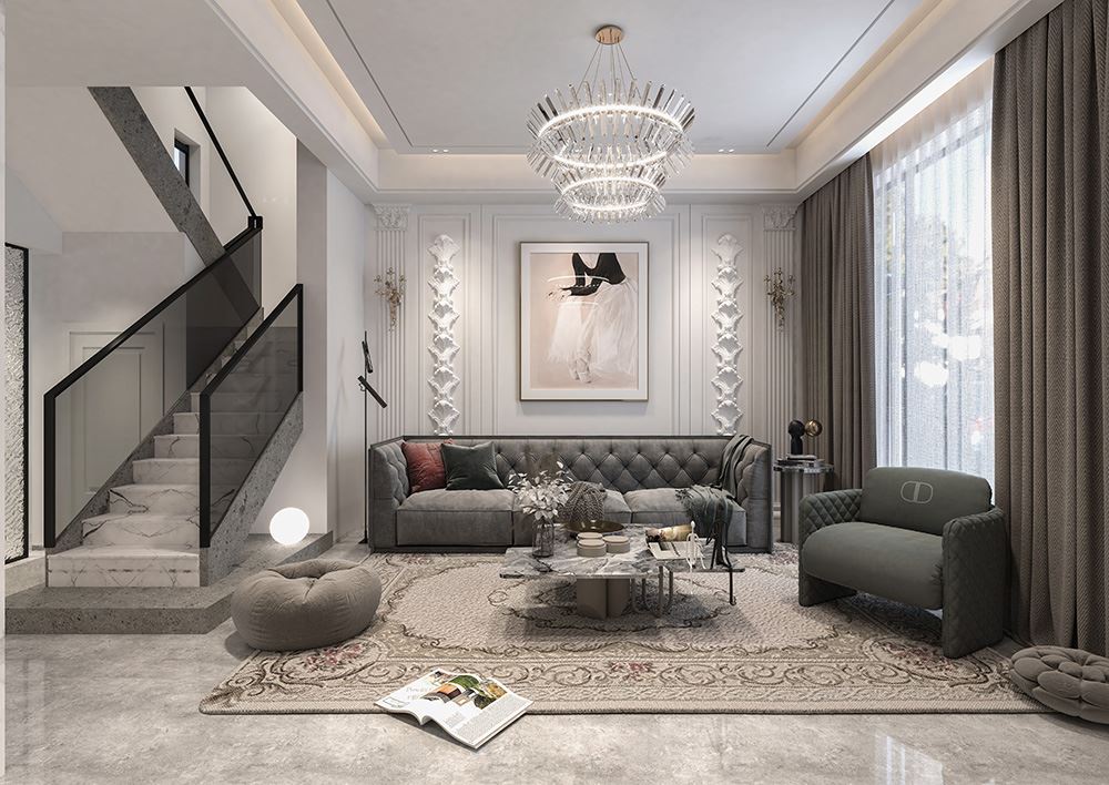 佛山市旭輝雅居樂(lè)清樾歐式風(fēng)格別墅裝修案例