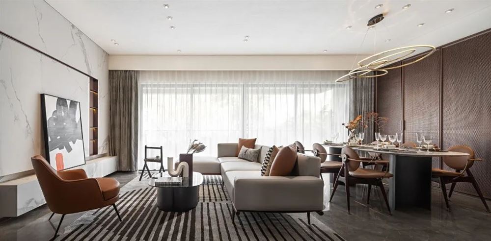 湛江市西粵京基城三期輕奢風(fēng)格三居室裝修案例