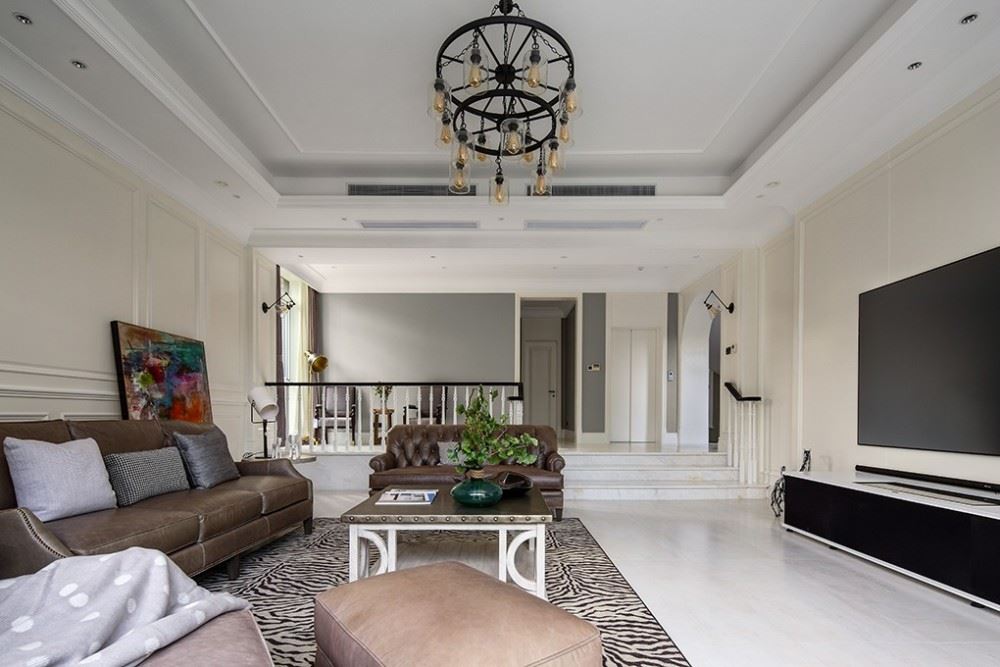 江門市鶴山堅美園美式風格別墅裝修案例