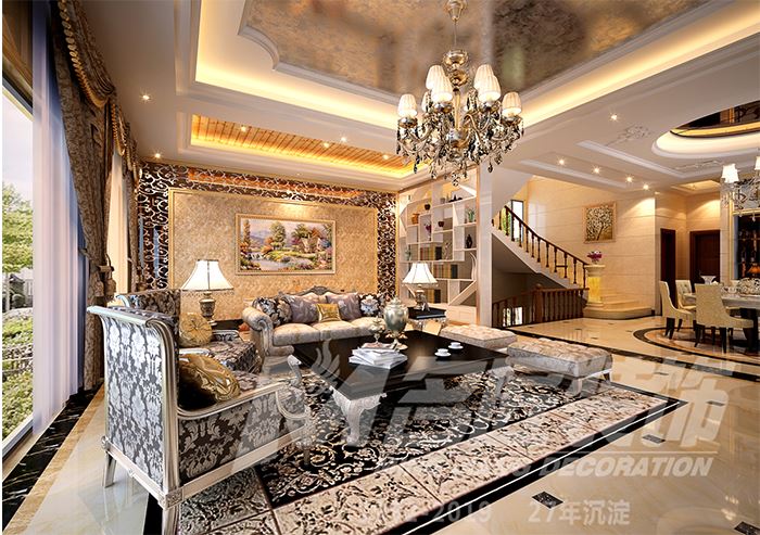 佛山市越秀閱湖臺歐式風(fēng)格三居室裝修案例