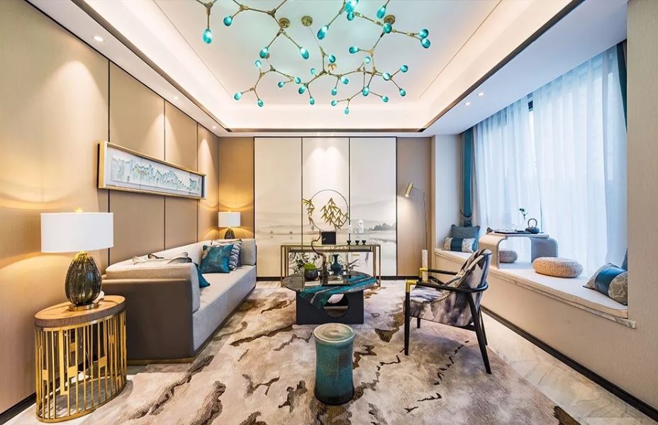 江門市東慶北路小區(qū)新中式風格別墅裝修案例