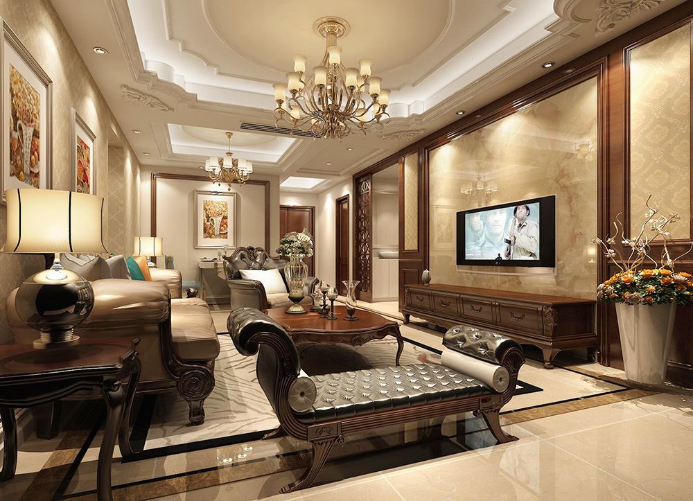 連云港市美麟常青藤歐式風(fēng)格三居室裝修案例