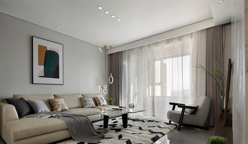 昭通市翠鑫苑現(xiàn)代簡約風格四居室裝修案例