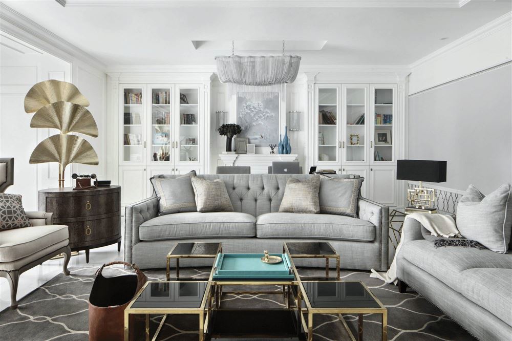 廣州市獅城國際輕奢風(fēng)格四居室裝修案例