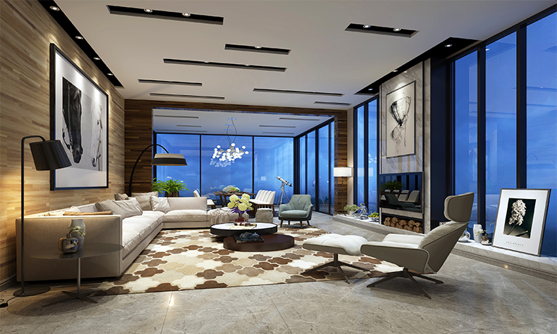 現(xiàn)代簡約風(fēng)格別墅裝修設(shè)計效果圖-瀧景花園別墅365平米-別墅客廳裝修設(shè)計 現(xiàn)代簡約風(fēng)格別墅裝修設(shè)計效果圖-瀧景花園別墅365平米-別墅客廳裝修設(shè)計