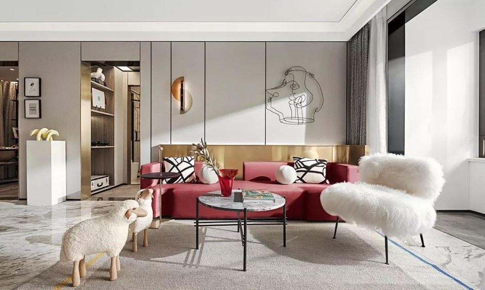 江門市經(jīng)緯凱旋世家輕奢風(fēng)格三居室裝修案例