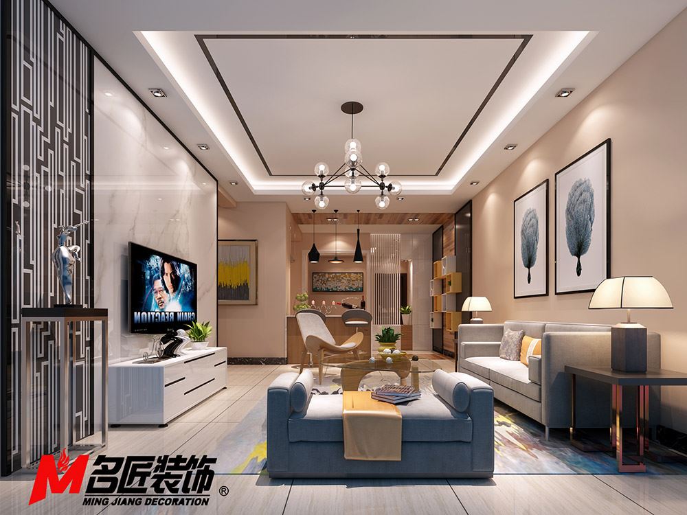 河源市華南城十里東岸四期洋房現(xiàn)代簡約風(fēng)格三居室裝修案例