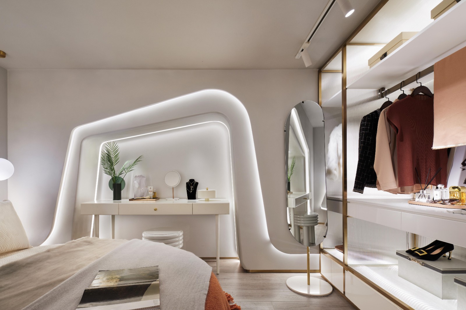 現(xiàn)代輕奢風格公寓室內(nèi)設(shè)計家裝案例-臥室