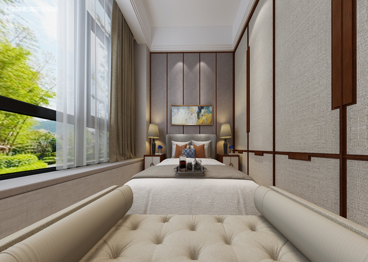 嘉興市翡翠公館新中式風(fēng)格五居室裝修案例