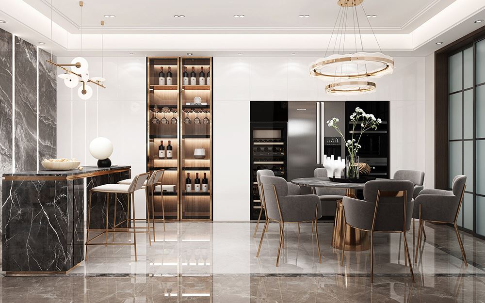 佛山市龍光&middot;玖悅灣現(xiàn)代簡約風格三居室裝修案例