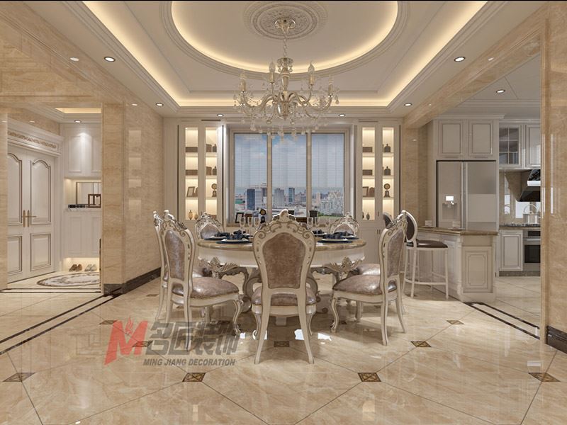 自貢市泰豐國際城一期歐式風(fēng)格別墅裝修案例