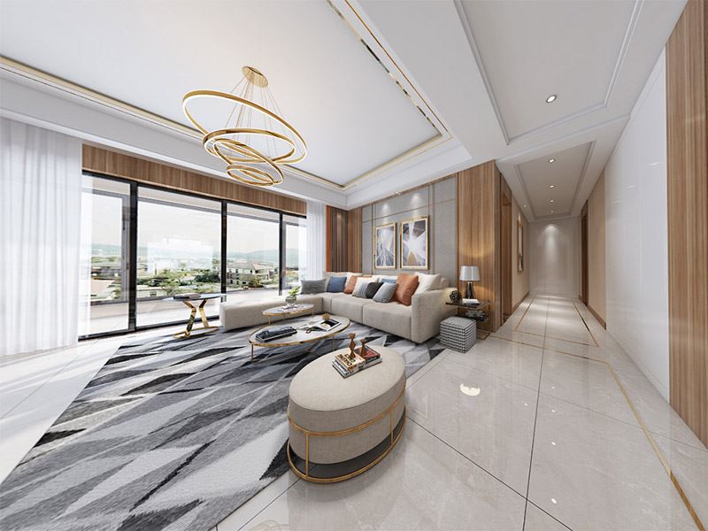 泰州市濱江新區(qū)富陽社區(qū)現(xiàn)代簡約風(fēng)格平層裝修案例