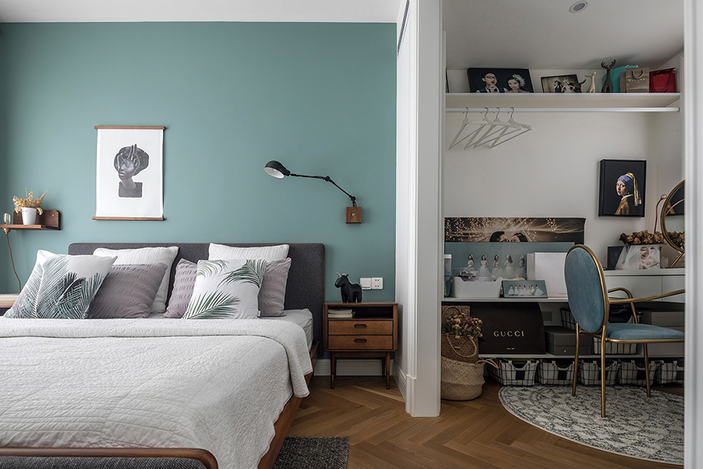 原木北歐風(fēng)室內(nèi)設(shè)計，帶著年輕人奮斗上進(jìn)心裝飾的溫馨小窩-臥室