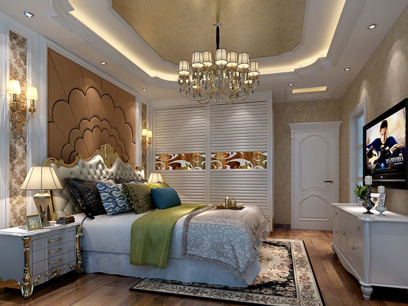 佛山市越秀御湖臺(tái)歐式風(fēng)格四居室裝修案例