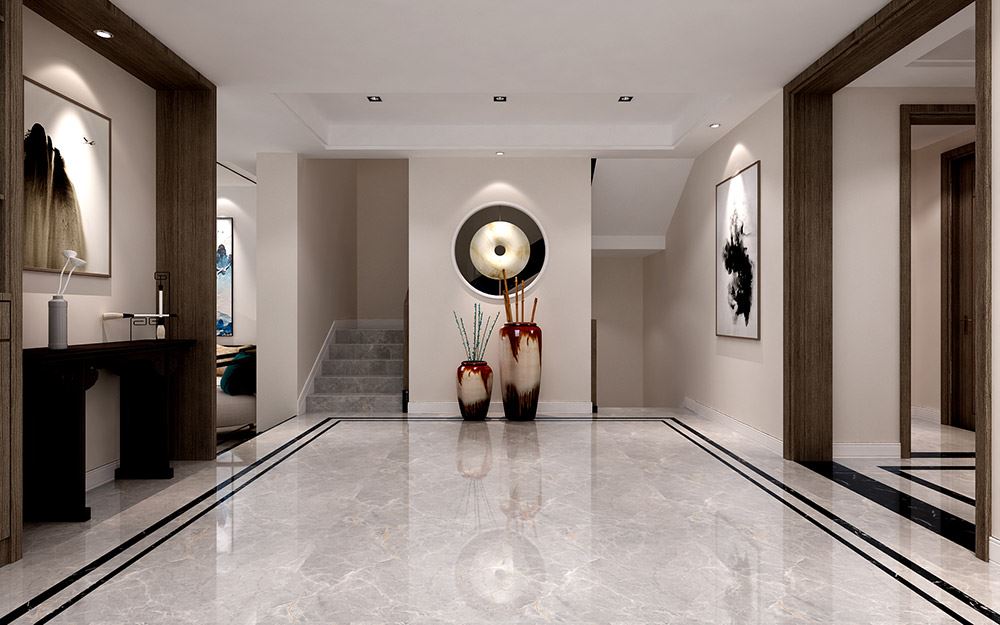 昭通市世紀(jì)大道商業(yè)廣場小區(qū)新中式風(fēng)格二居室裝修案例