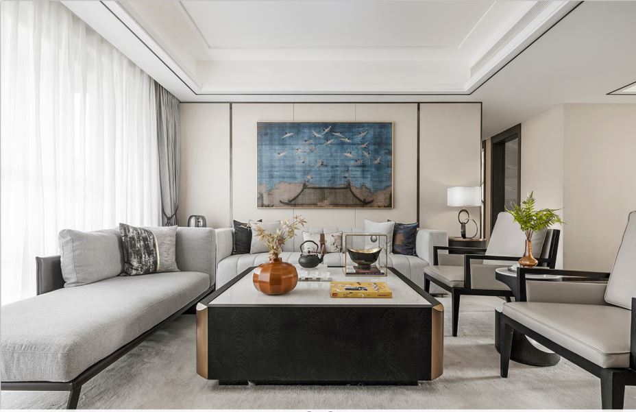 江門市銀泉花園新中式風(fēng)格四居室裝修案例