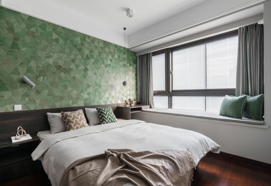 現(xiàn)代簡約風格室內家裝案例效果圖-主臥