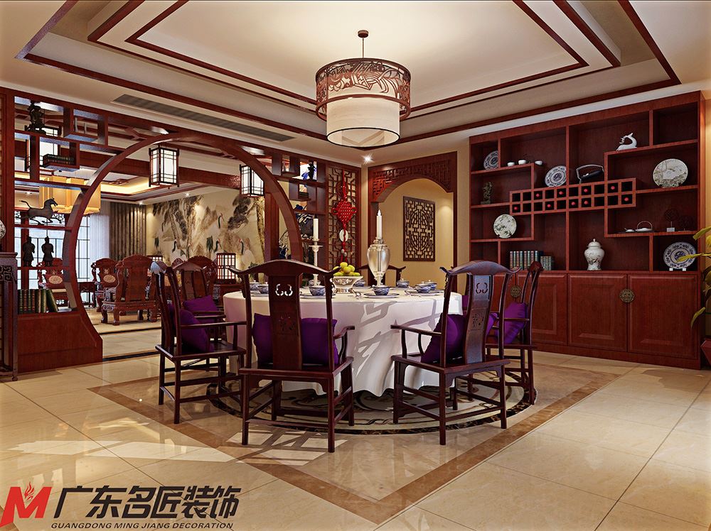 青島市麥島金岸新古典風(fēng)格四居室裝修案例