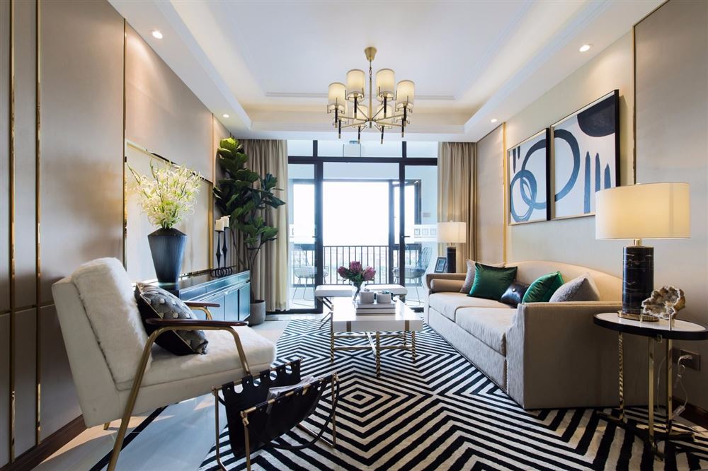 佛山市萬科金域時光(商業(yè))輕奢風(fēng)格三居室裝修案例