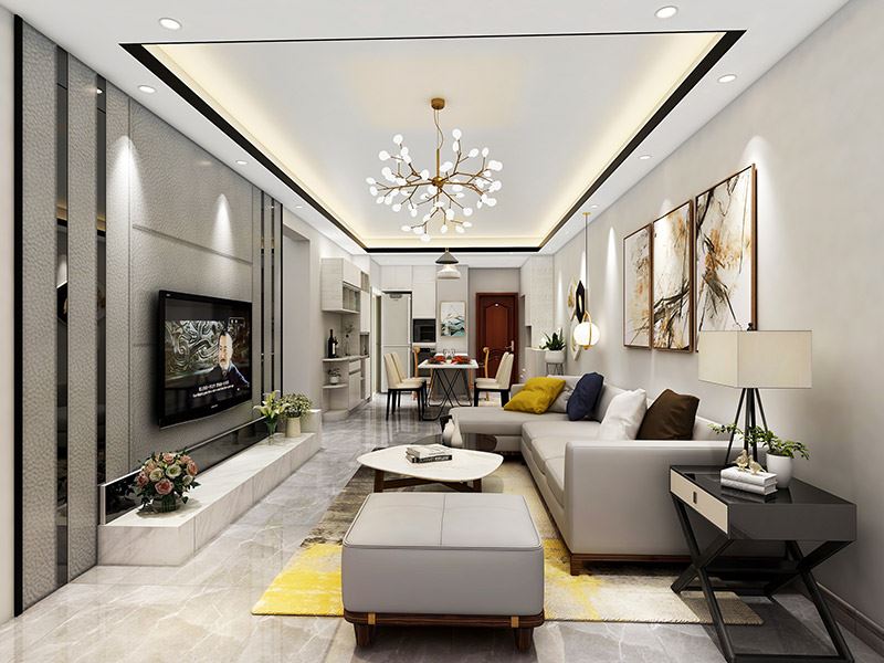 佛山市綠城桂語映月現(xiàn)代簡(jiǎn)約風(fēng)格三居室裝修案例