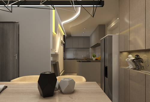 日照市蔚藍海岸現(xiàn)代風格二居室裝修案例