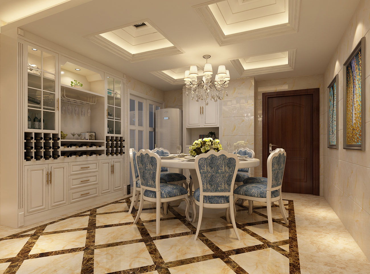 廣州市越秀星匯文璽歐式風(fēng)格三居室裝修案例