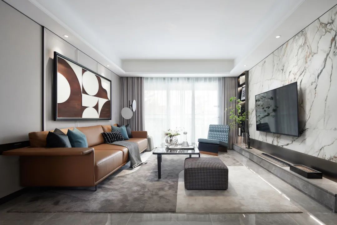 現(xiàn)代輕奢風格室內(nèi)設計家裝案例-客廳