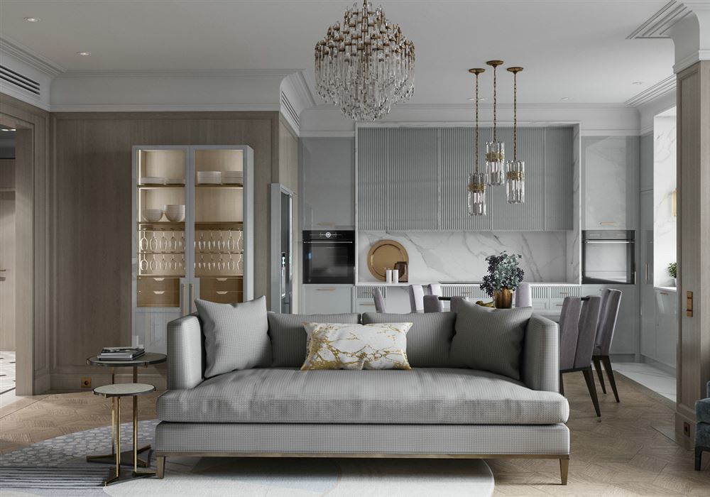 佛山市金地藝境天成歐式風(fēng)格四居室裝修案例