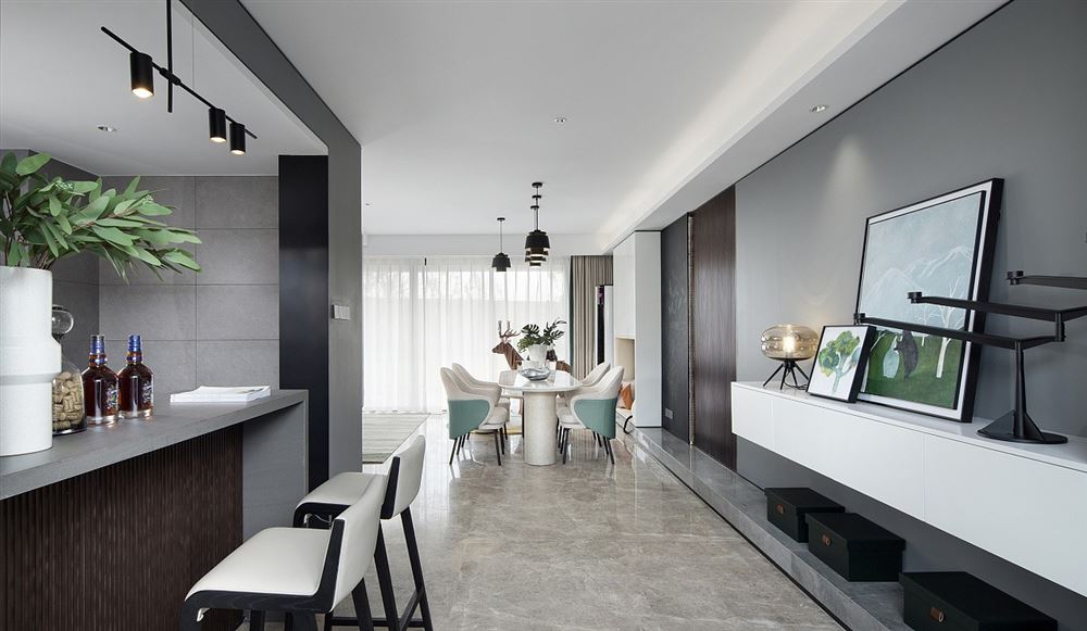 茂名市富麗天譽(yù)現(xiàn)代簡(jiǎn)約風(fēng)格三居室裝修案例