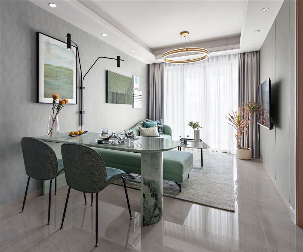 佛山市保利中央公園輕奢風(fēng)格三居室裝修案例