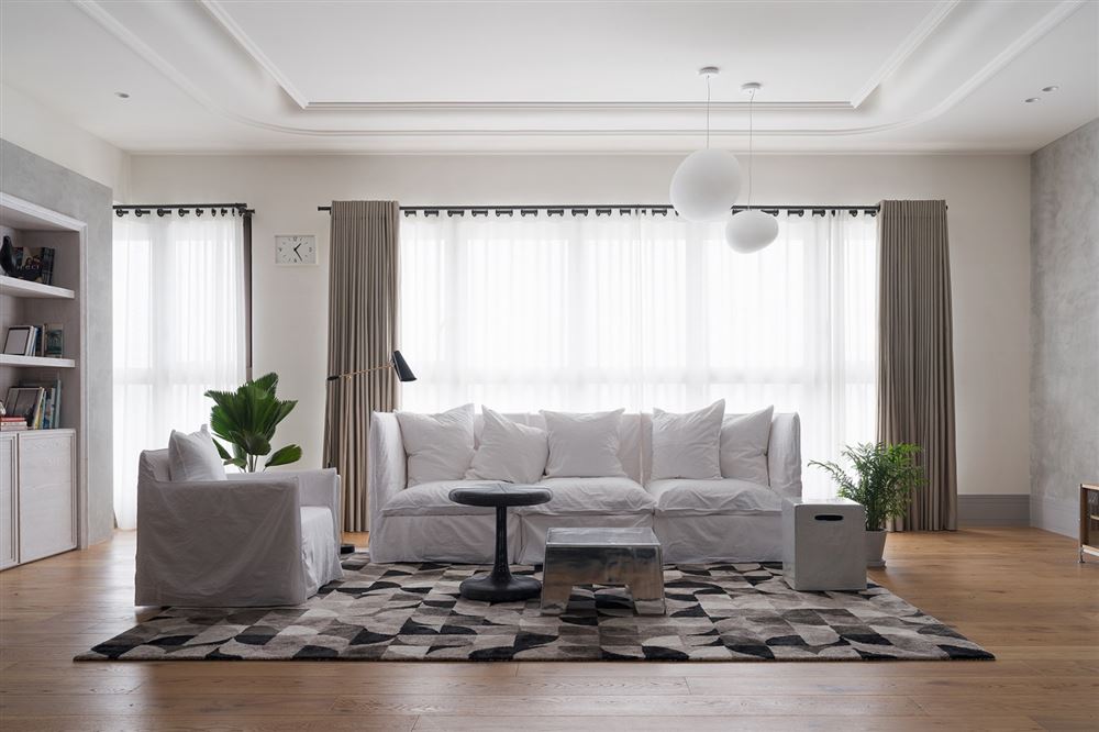 廣州市遠(yuǎn)洋招商保利東灣北歐風(fēng)格三居室裝修案例