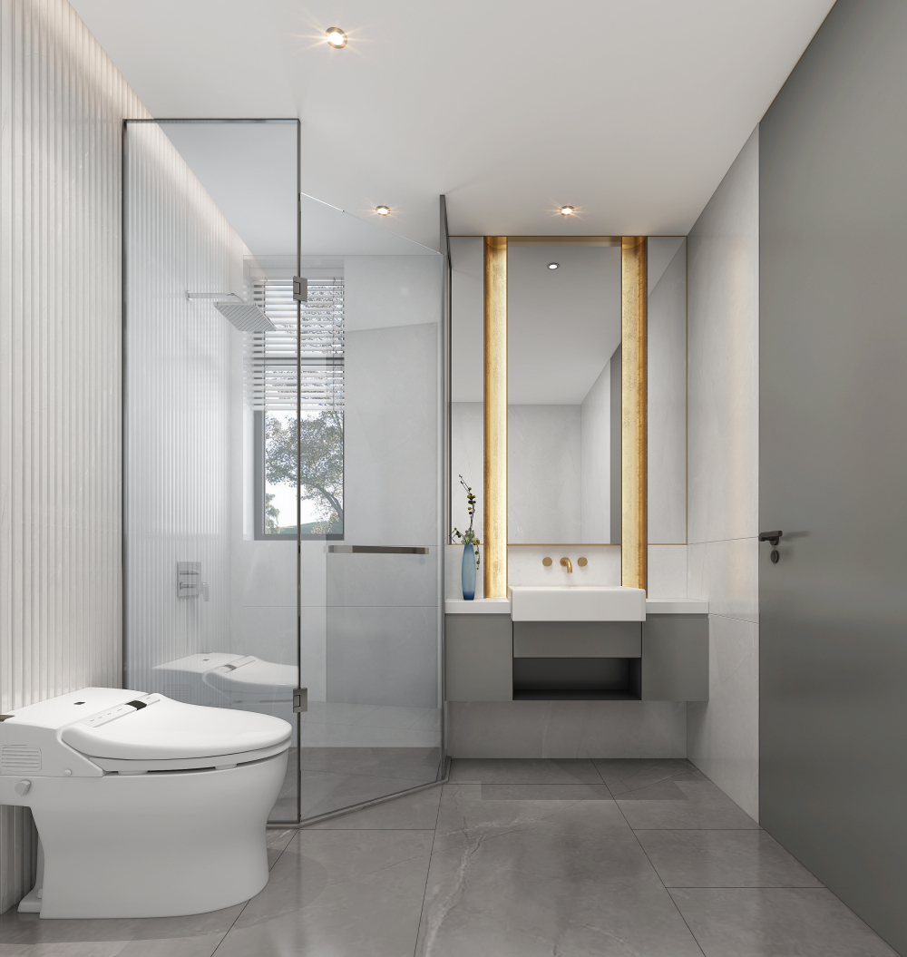 簡歐輕奢風(fēng)格室內(nèi)家裝案例效果圖-衛(wèi)生間