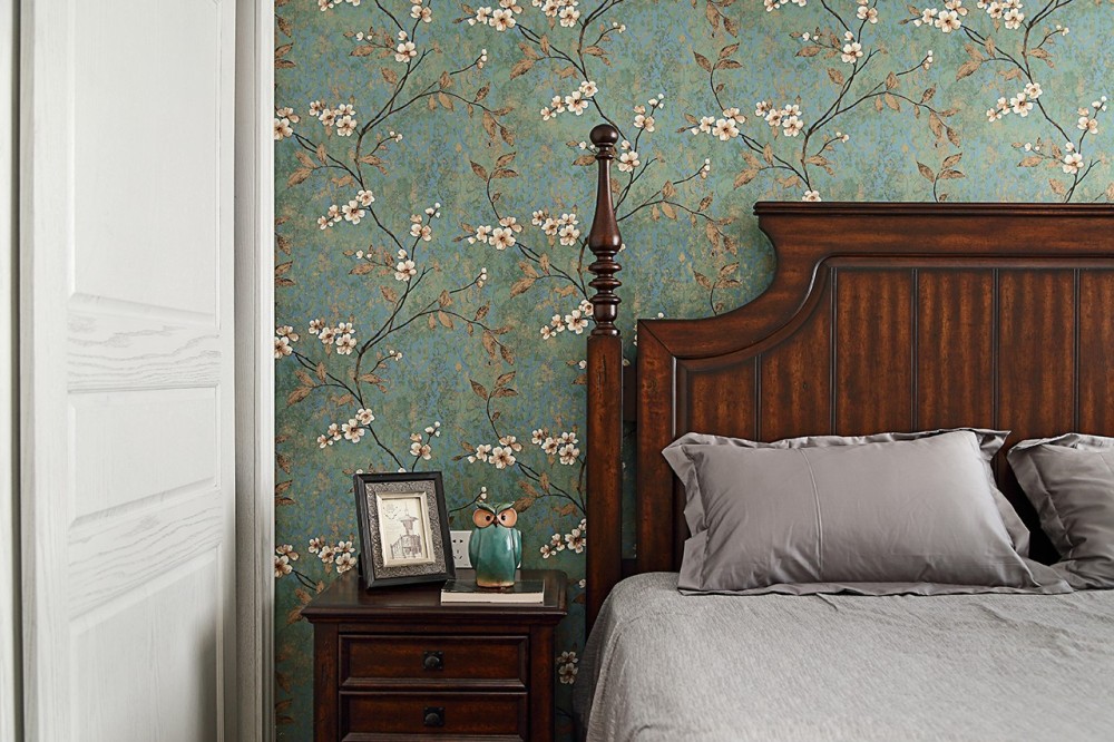 美式田園風(fēng)格室內(nèi)家裝案例效果圖-臥室