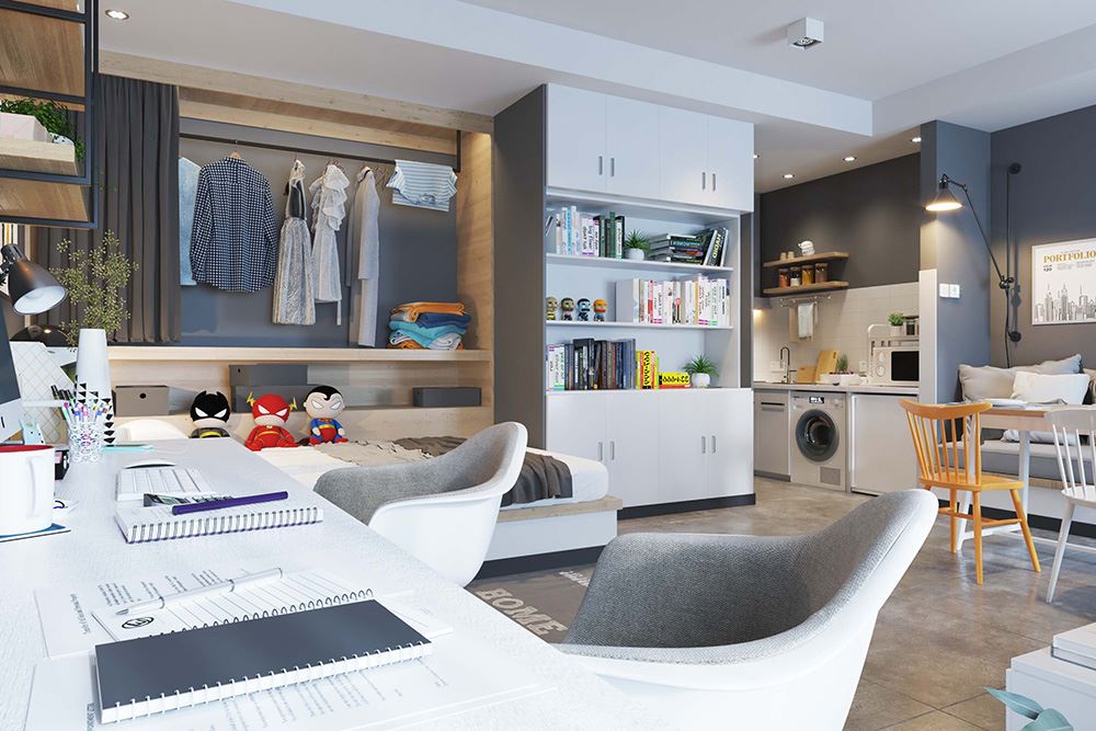 佛山市海倫堡&middot;美的&middot;玖悅府現(xiàn)代簡(jiǎn)約風(fēng)格二居室裝修案例