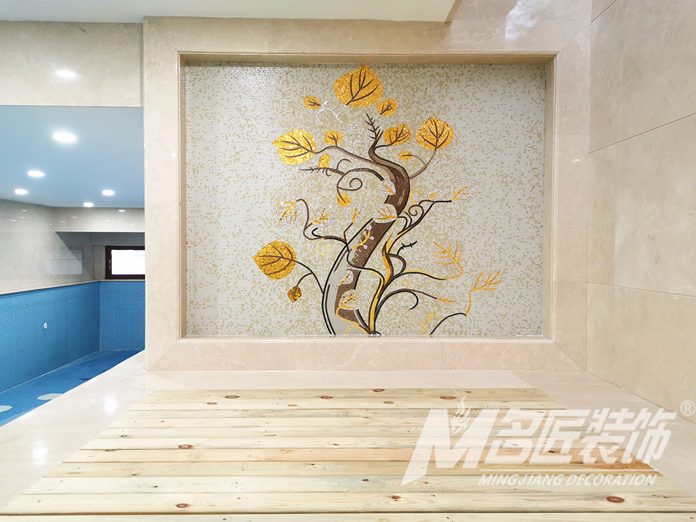 歐式別墅裝修設(shè)計(jì)-游泳區(qū)背景墻