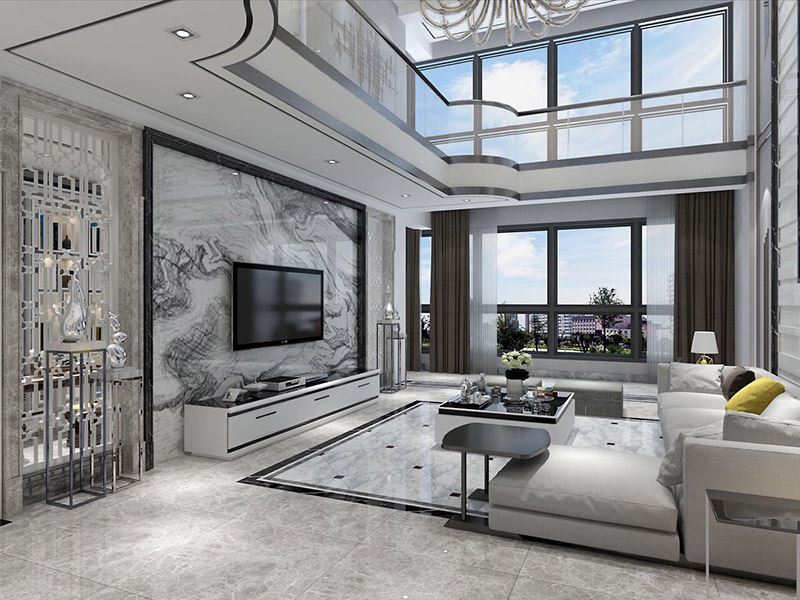 自貢市遠(yuǎn)達(dá)&middot;南湖領(lǐng)御現(xiàn)代風(fēng)格復(fù)式裝修案例