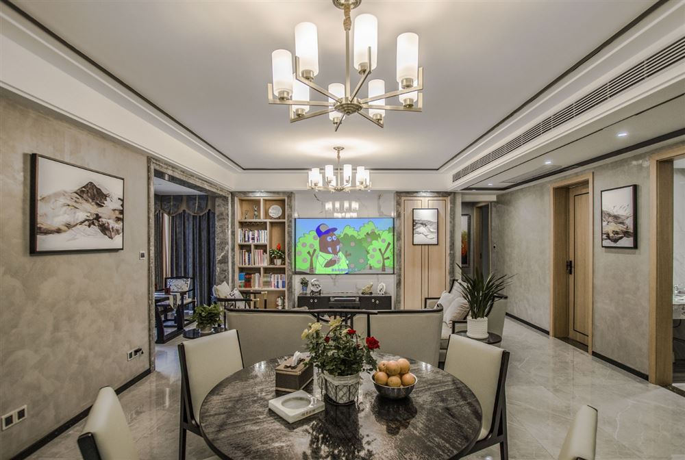 廣州市翡翠綠洲森林半島歐式風(fēng)格三居室裝修案例