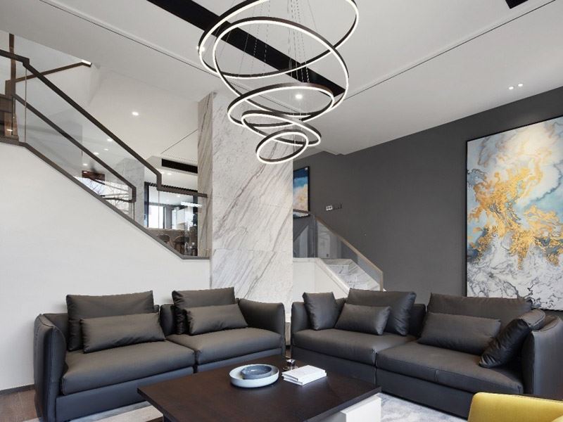 泰州市長江首府歐式風格復(fù)式裝修案例