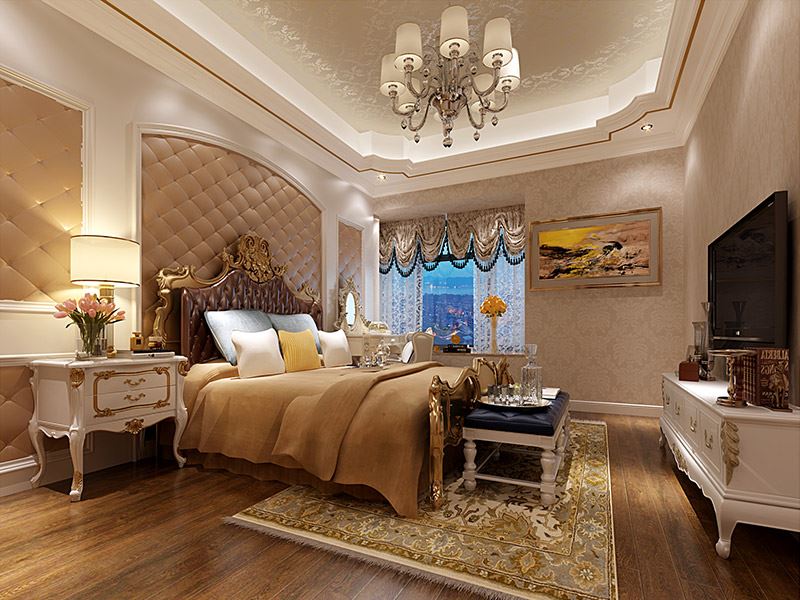 揭陽市碧桂園十里江灣歐式風(fēng)格四居室裝修案例