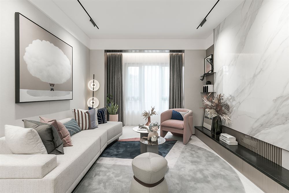 佛山市時代南灣現(xiàn)代簡約風(fēng)格三居室裝修案例