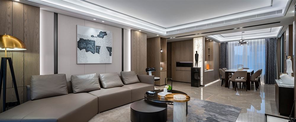 江門市鶴山堅美園新中式風格三居室裝修案例