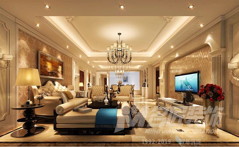 佛山市保利清能和府歐式風(fēng)格四居室裝修案例