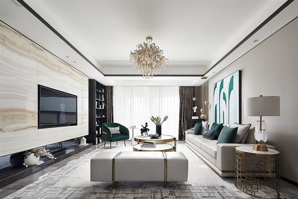 自貢市明珠小區(qū)現(xiàn)代簡(jiǎn)約風(fēng)格四居室裝修案例